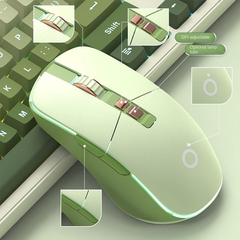 Forerunner Matcha Drahtlose Maus mit drei Modi zum Aufladen von Laptops, Desktop-Computern, Bürospielen, Stummschaltung über Bluetooth