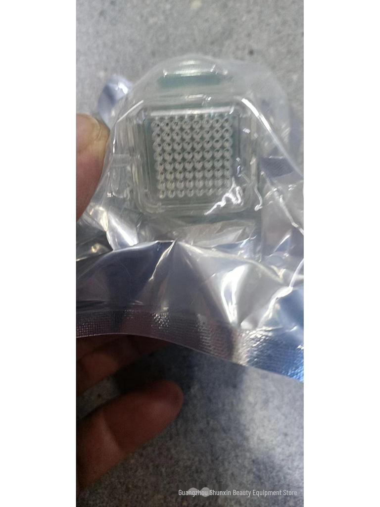 Gold Microcrystal RF Instrument for Acne Removal & Skin Rejuvenation with Microneedle Consumables - 64, 25, 10 Square Crystals