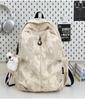 Schoolbag new vertical zipper fashion backpack large capacity lightweight travel backpack junior high school student schoolbag