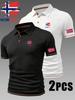 2pz Polo da Golf da Uomo per Esterno - Maniche Corte & Color Block, T-shirt da Uomo Business Casual Traspiranti & Comode per Primavera ed Estate