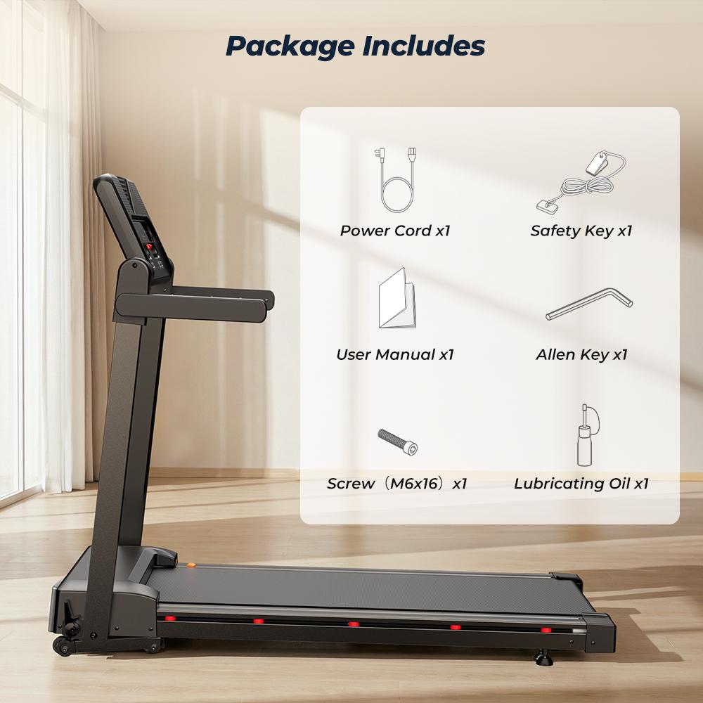 Walking Pad FT54 1–14 km/h Speed 0–15 Levels Incline 3 HP Peak Motor Power with App Compatibility