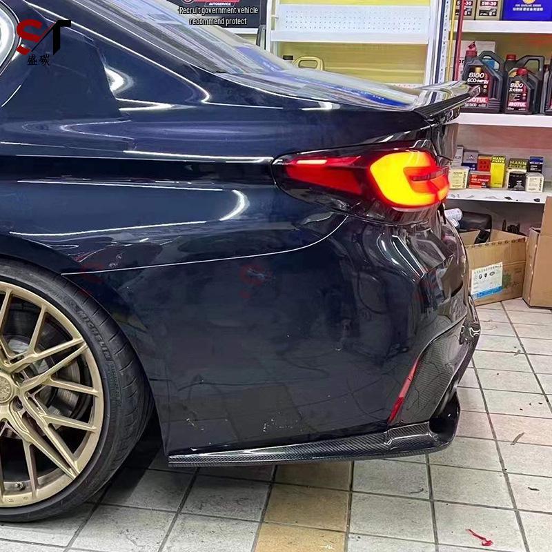 BMW 5 Series G30 G38 F90 Carbon Fiber Rear Lip Diffuser with Lights Body Kit
