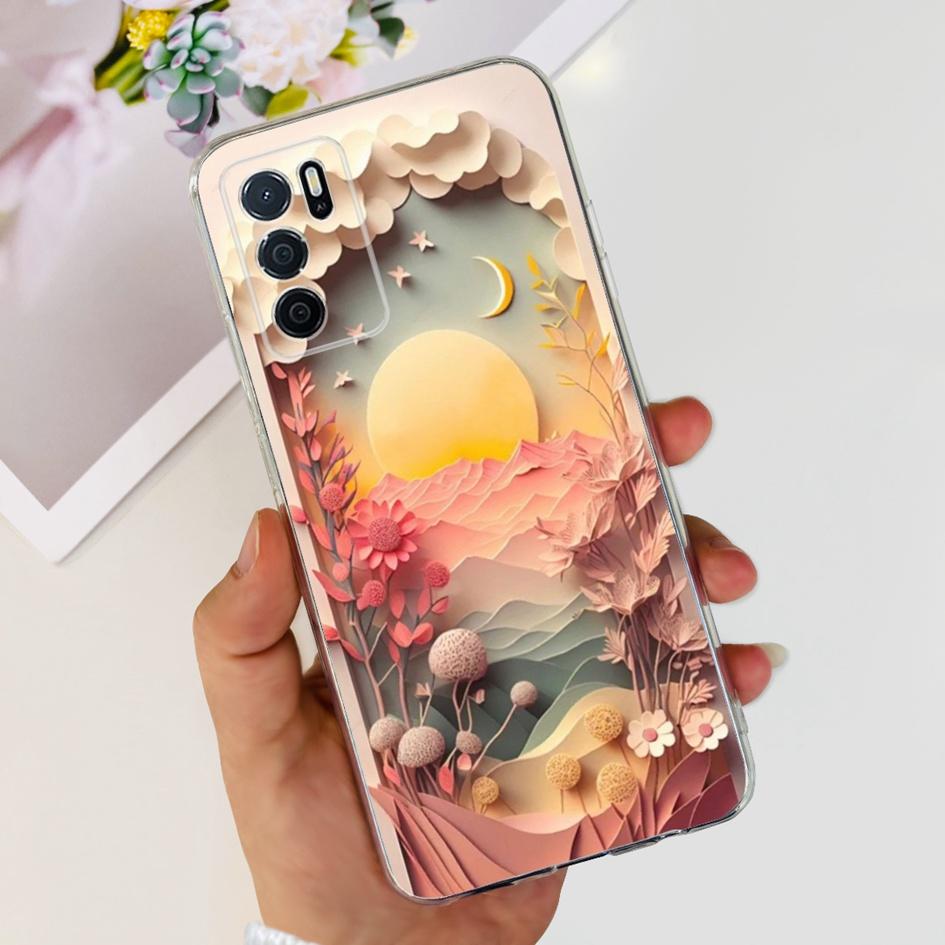 For OPPO A54S Case CPH2273 Back Cover Luxury Marble Cartoon Soft Silicone Phone Case For OPPO A16 CPH2269 A16S CPH2271 Funda New