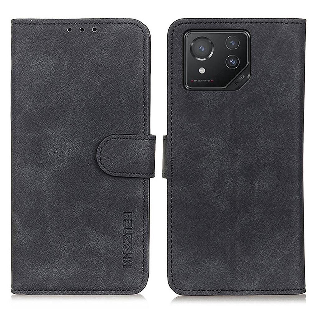 KHAZNEH Etui dla Asus ROG Phone 8 5G/Phone 8 Pro 5G Magnetyczny Portfel z Retro Skóry Ochraniacz na Telefon