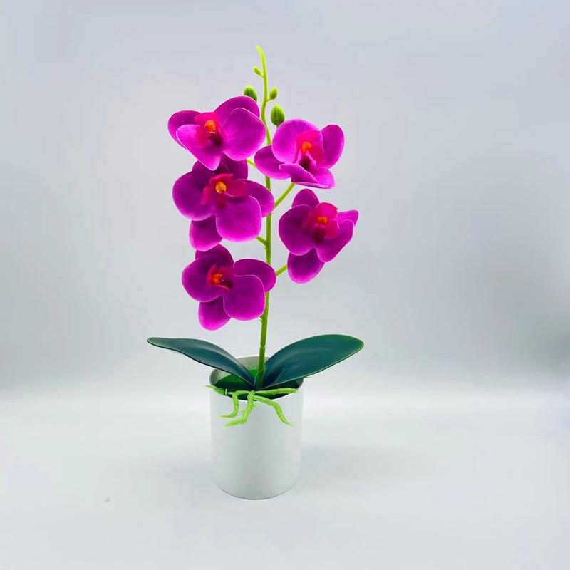 Artificial Phalaenopsis Aphrodite Potted Plant With Creative Design Bedroom For