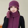 Elastic Furry Hat with Toggle Closure Lightweight Holiday Themed Cap for New Year's Celebration Handcrafted Warm Knit Headwear for Elderly Women