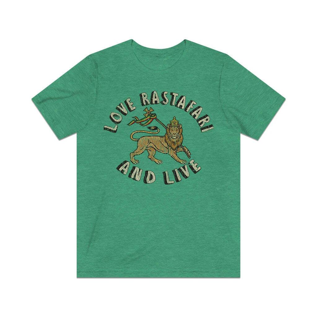 

Love Rastafari And Live 1971 Vintage Men s T shirt XL