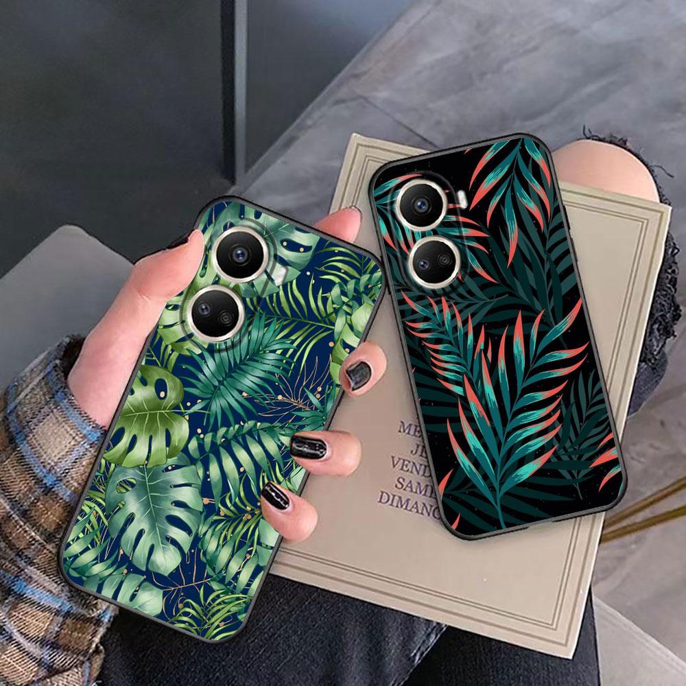Vintage Banana Leaf Flower Phone Case For HUAWEI NOVA Y70 3I 7I 8I 9 P30 Y9 HONOR 8X 9X 20 90 X5 X6B X7A X7B X8B X9 X9B X9A Case
