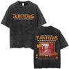 Washed Vintage TV Play Twin Peaks T-shirt Men Women Clothing Casual High Quality Cotton T Shirt Men's Retro Oversized T-shirts
