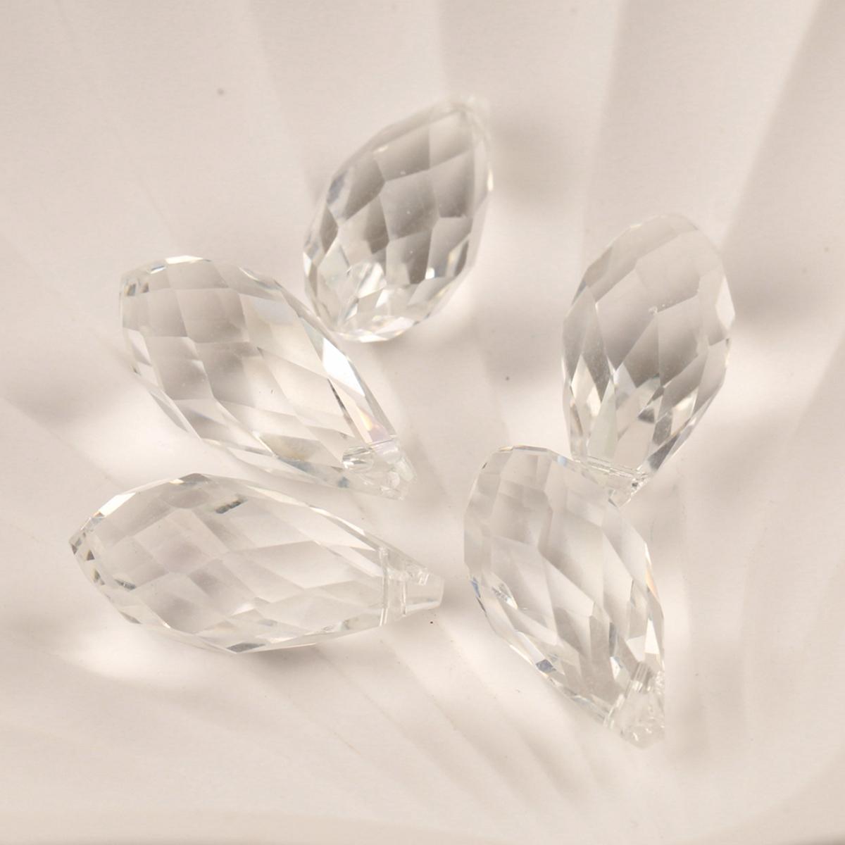 

10 шт. Хрустальные стеклянные бусины-капли с огранкой, россыпь, 12x25 мм, с отверстием, подвески-капли, ремесленные бусины для изготовления украшений своими руками, аксессуары 12X25mm-10pcs