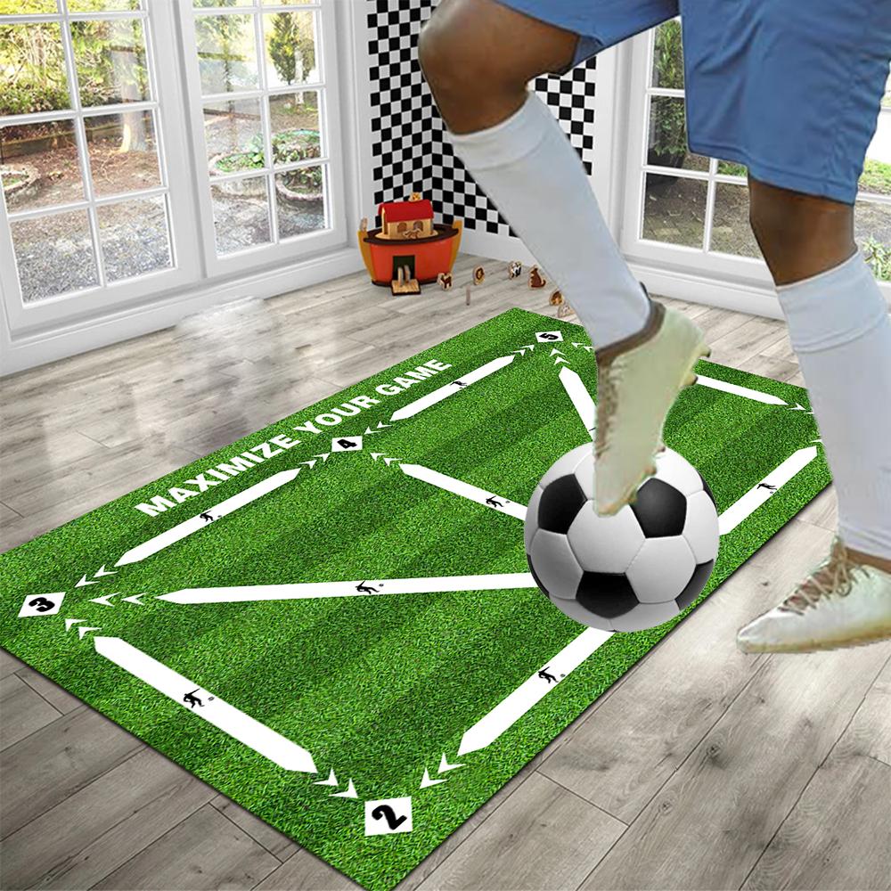 Tappeto Tappetino Allenamento Calcio Dribbling Futbol Voetbal Tappetini Allenamento Tappeto Bambini Calcio Attrezzatura Indoor Durevole Antiscivolo Pieghevole