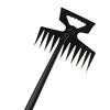 Weeding Rake Garden Hand Weeder with Long Handle 11 Teeth Weed Puller Rake for Precision Weeding Yard Lawn Farm Gardening