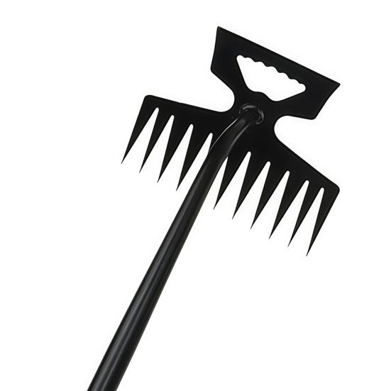 Weeding Rake Garden Hand Weeder with Long Handle 11 Teeth Weed Puller Rake for Precision Weeding Yard Lawn Farm Gardening