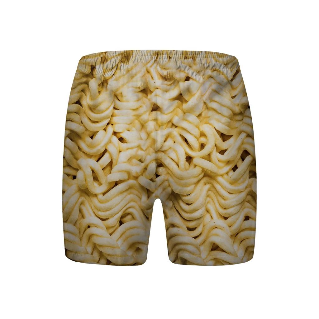 Herren-Sommershorts mit Lebensmittelrealismus, 3D-gedruckt, Strandshorts, Strand-Badeshorts