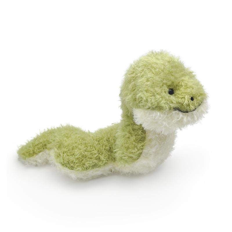 Flauschiges grünes Schlangen-Stofftier für Mädchen - Niedliche Kinderpuppe