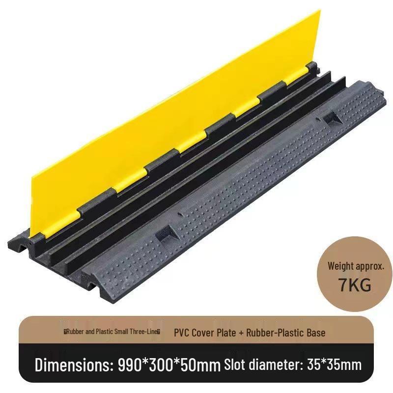 Rubber & Plastic Cable Trunking Speed Bump: Anti-Crush Plate for Ground Wire Protection - Indoor/Outdoor Cable Channel