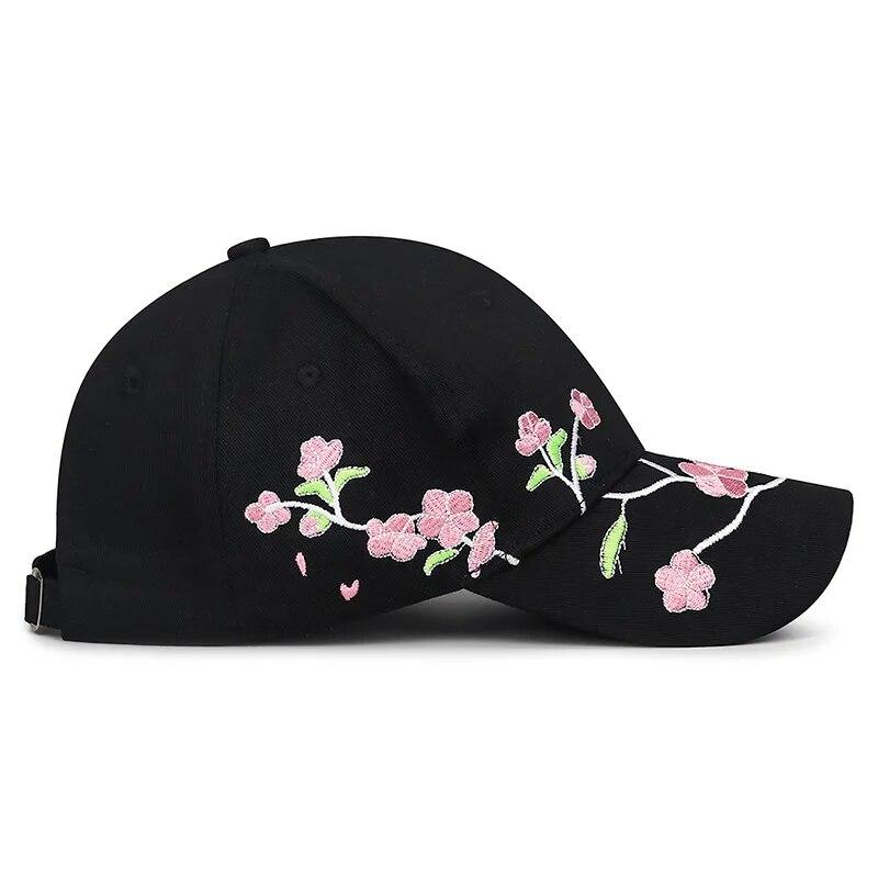 Hat Women's  National Tide Cap, Sunshade Sun Hat, Spring And Autumn Plum Blossom Embroidery National Style Baseball Cap