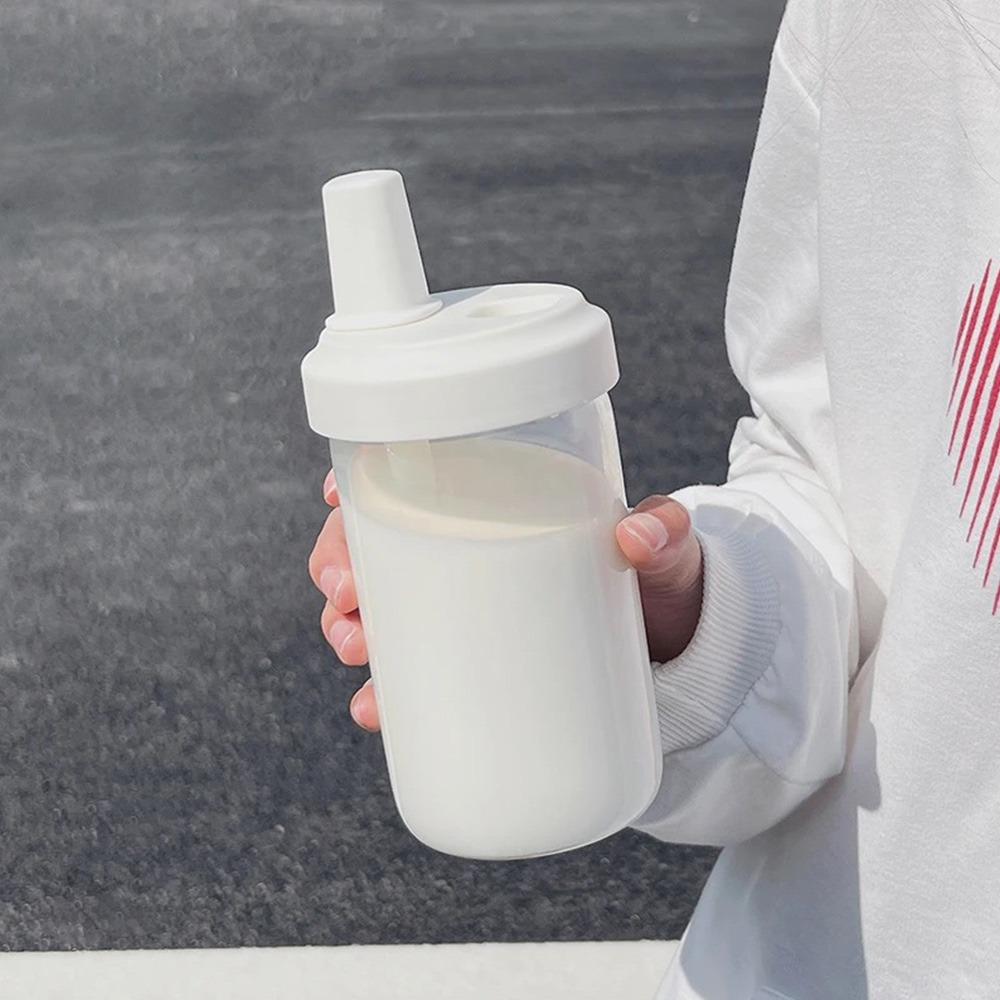 Drinkware Plastic Straw Cup Transparent Straigh Drinking Water Bottle Large Capacity Water Cup Bubble Tea Coffee