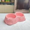 Melamine Oblique Mouth Pet Bowl for Cats and Dogs - Double Bowl with Neck Protection
