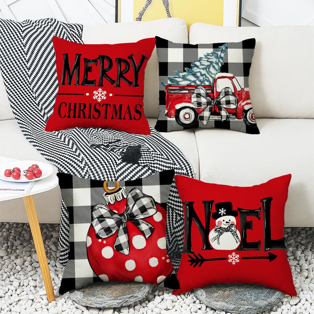 Nordic Simple Christmas Style Pillowcase Soft and Comfortable Sofa Cushion Bedroom Living Room Pillowcase
