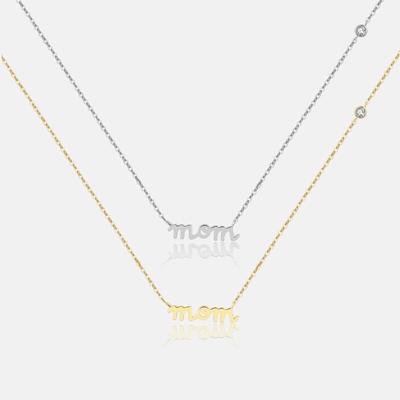 925 Sterling Silver Gold Letters Mama Pendant Letters Choker Necklace Long Chain Fine Jewelry Wedding Rock Punk Luxury Jewelry