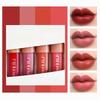 Packung mit 4 matten Lippenstiften, nicht leicht abzuschminken, Samt-Matt-Matt-Lippenstift, Lippen-Glanz-Make-up