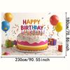 2D Alles Gute zum Geburtstag Kulisse, Kuchen Konfetti & Luftballons Foto Banner
