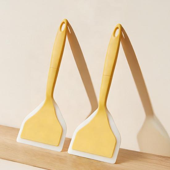Silicone Spatula High Heat Resistant Solid Turner for Non-Stick Pans Kitchen Cooking Spatula for Flipping Eggs Pancakes Fish Burgers