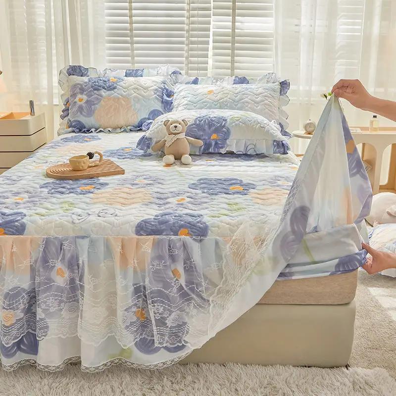 Стеганое постельное белье с цветочным узором — фото 9