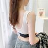 Women's M Letter Sling Beautiful Back Tank Top Removable Pad Underwear Sports Yoga Bottoming Bra M-2XL 50-80KG