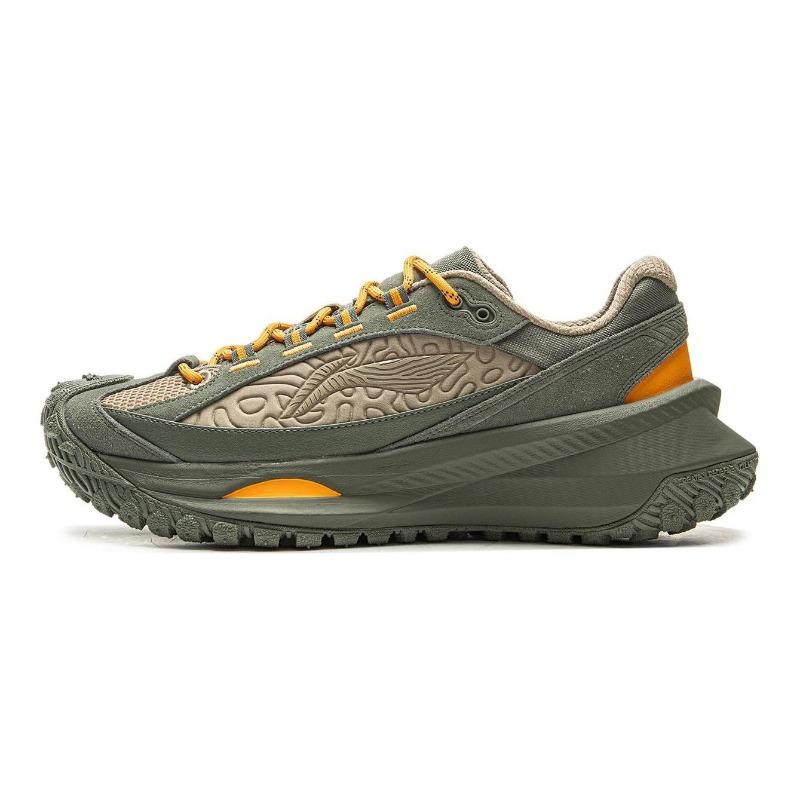 Li-Ning Youxia unisex low-top casual shoes spiral smoke green trendy breathable durable AZGV175-4 37