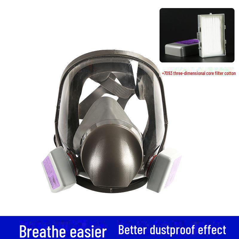 Masque à gaz intégral anti-buée pour peinture par pulvérisation et protection contre la poussière 6800