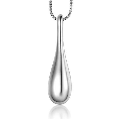 JMXD-Titanium Steel Water Drop Necklace, Simple Glossy Baseball Pendant, Trendy Men's and Women's Necklace Pendant SP694
