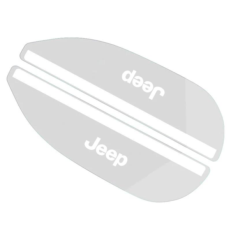 2Pcs Car Rearview Mirror Rain Cover Snow Sun Visor Shield For Jeep Grand Cherokee Wrangler JK Gladiator Compass Renegade Wagonee