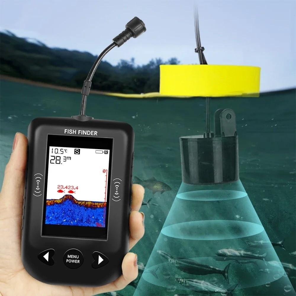 100M Depth Portable Sonar Finders LCD Display Sonar Fish Finder XF03 Fish Finders  Fishing Lure