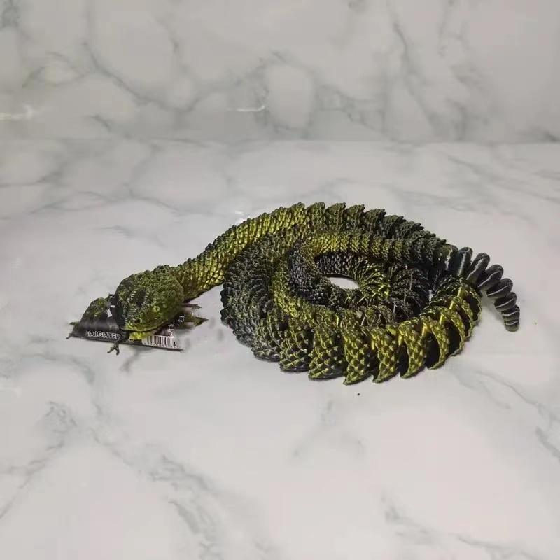 3D Printed Integrated Rattlesnake Body Joints, Movable Home Decoration, Creative Toys Worth Collecting