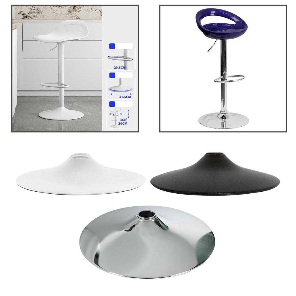 Heavy Duty Iron Bar Stool Base Replacement Metal Swivel Chair Plate Round Design for Kitchen Bar Chair