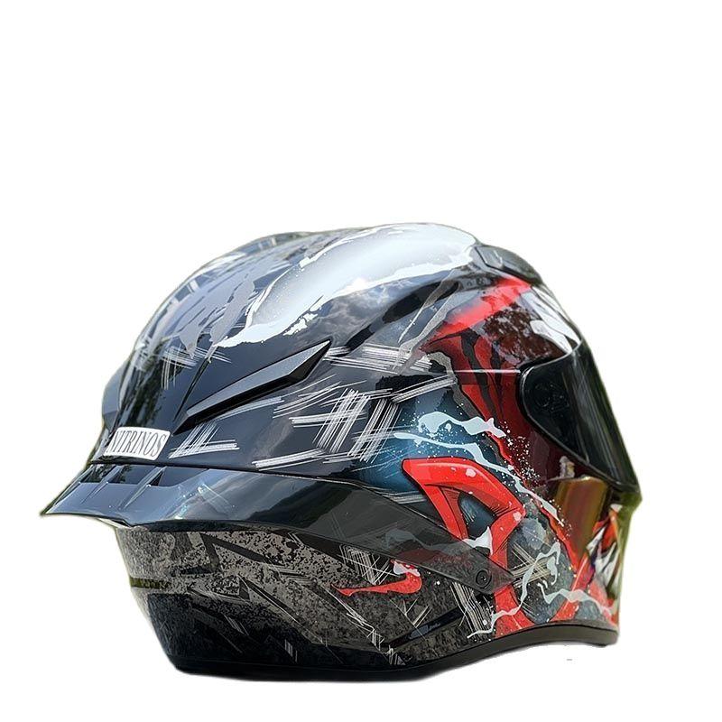 Original NITRINOS Brand Venom Helmet Big Spoiler Motorcycle Helmet Full Face Racing Helmet Off Road Casco Casque ECE Approved
