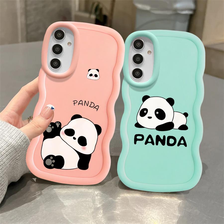 Soft Phone Cover Case for Samsung Galaxy A13 A52 A16 A14 A11 A15 A21s A12 A05 A33 A53 A06 A22 A23 A03 A04 Cartoon Panda