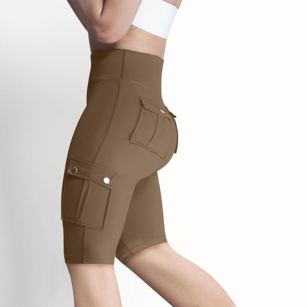 Women's Workwear High-elastic Tight Yoga Pants, Quick-drying 5-inch Running Shorts