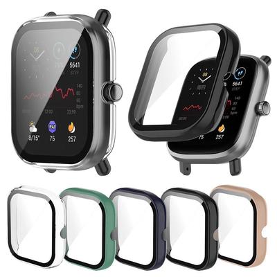 מחשב+מגן מסך מזכוכית מחוסמת עבור Huami Amazfit GTS 2 Mini Case Protective Case Cover Shell