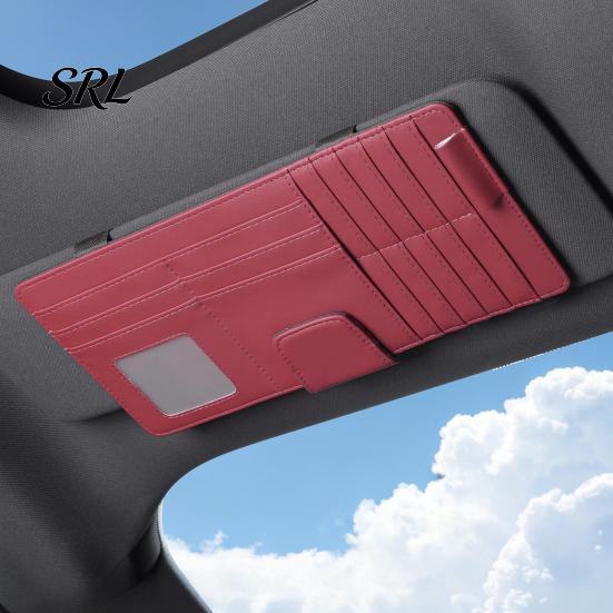 Driving Organizer for Car Sun Visor, Pen Business Card Holder Organizer, Ticket Essentials Storage Pouch, Sunglasses Clip Stowing Tidying Accessories