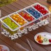 New Kitchen Refrigerator Salad Storage Box Outdoor Party Picnic Ice Box Food Grade Plastic Fresh Storage Boxes with Fork