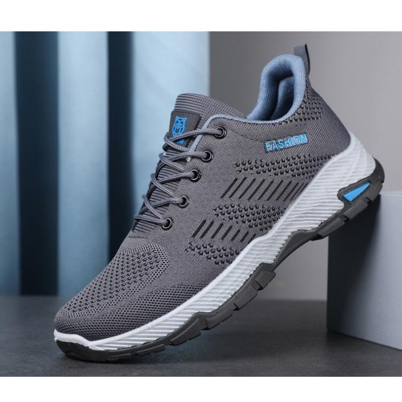 Prodyšná tkaná běžecká obuv, síťovaná obuv, pánská obuv pro volný čas, pánská tenká sportovní obuv