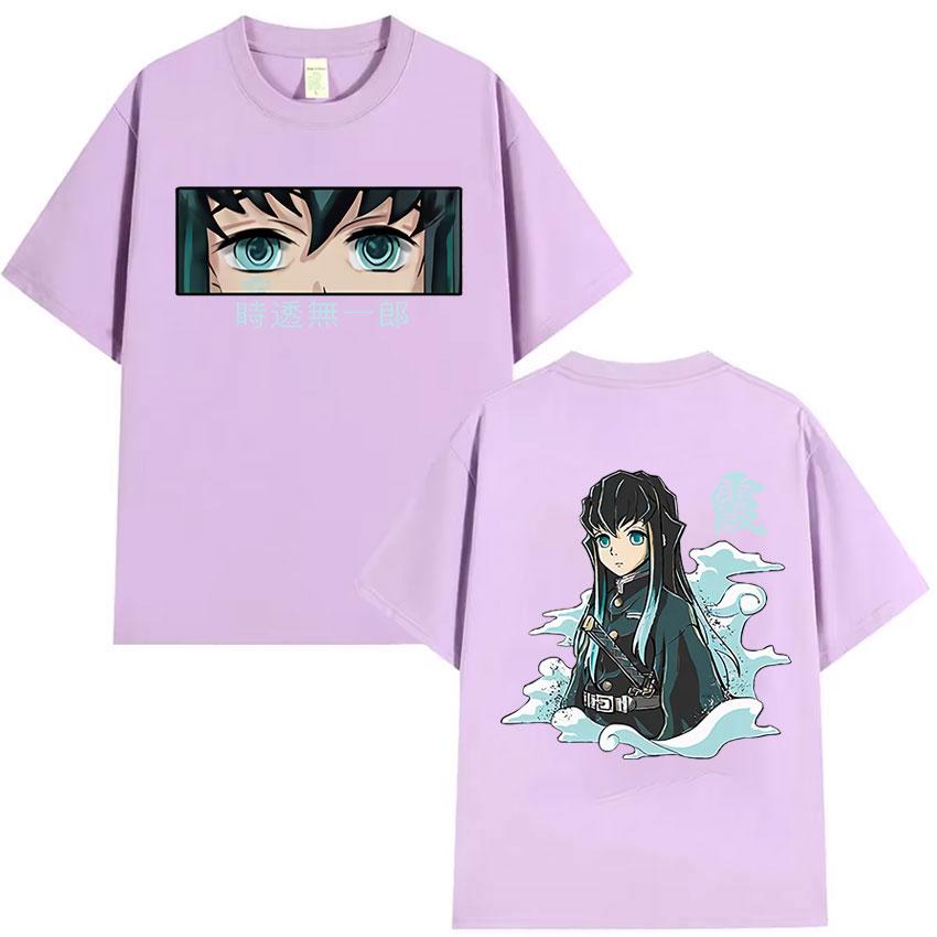 Anime Muichiro Tokito Graphic T Shirt Mens Women Clothing Retro Oversized T Shirts Summer O-Neck Short Sleeve T-Shirt Streetwear