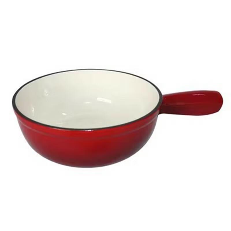 Wutuo Cast Iron Enamel Cheese Fondue Pot with Alcohol Stove