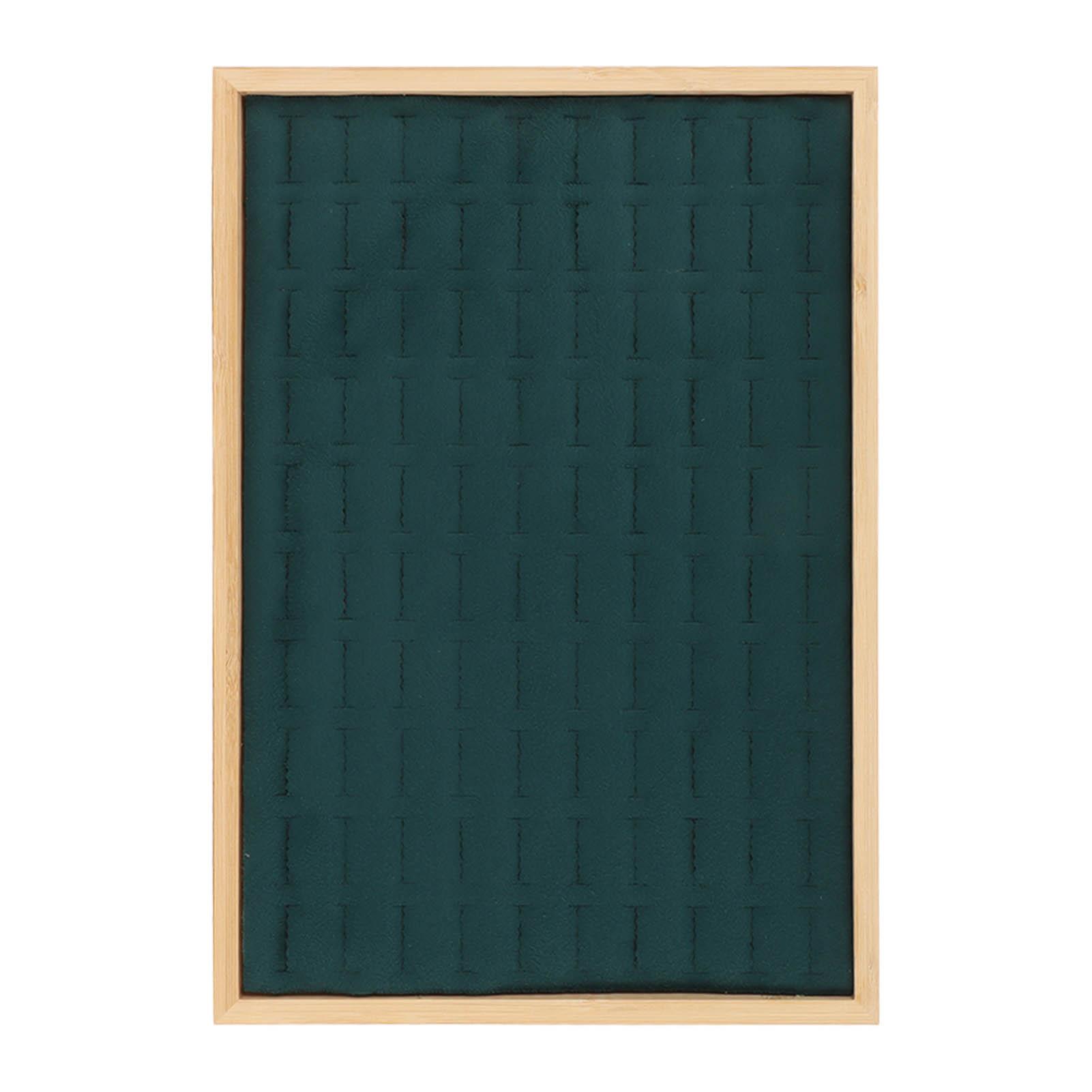 Jewelry Drawer Organizer Multipurpose 100 Grids Ring Drawer Storage Insert for Jewelry Store Trade Show Green