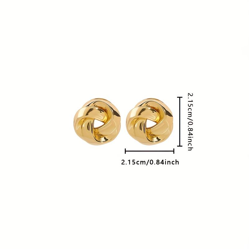 1 Pair of Stylish And Elegant Twisted Earrings, Suitable for Daily Life, Banquets/Parties, Travel, Vacations, Festivals And Other Occasions,