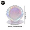 Holographic Mermaid Party Decorations Iridescent Under The Sea Girls Birthday Shell Tableware Plates Cups Tablecloth Baby Shower