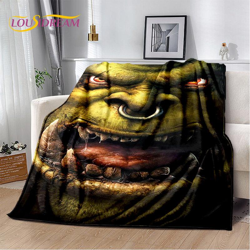 World of Warcraft, WOW, Game Gamer, weiche Plüschdecke, Flanelldecke, Überwurfdecke für Wohnzimmer, Schlafzimmer, Bett, Sofa, Picknick-Abdeckung